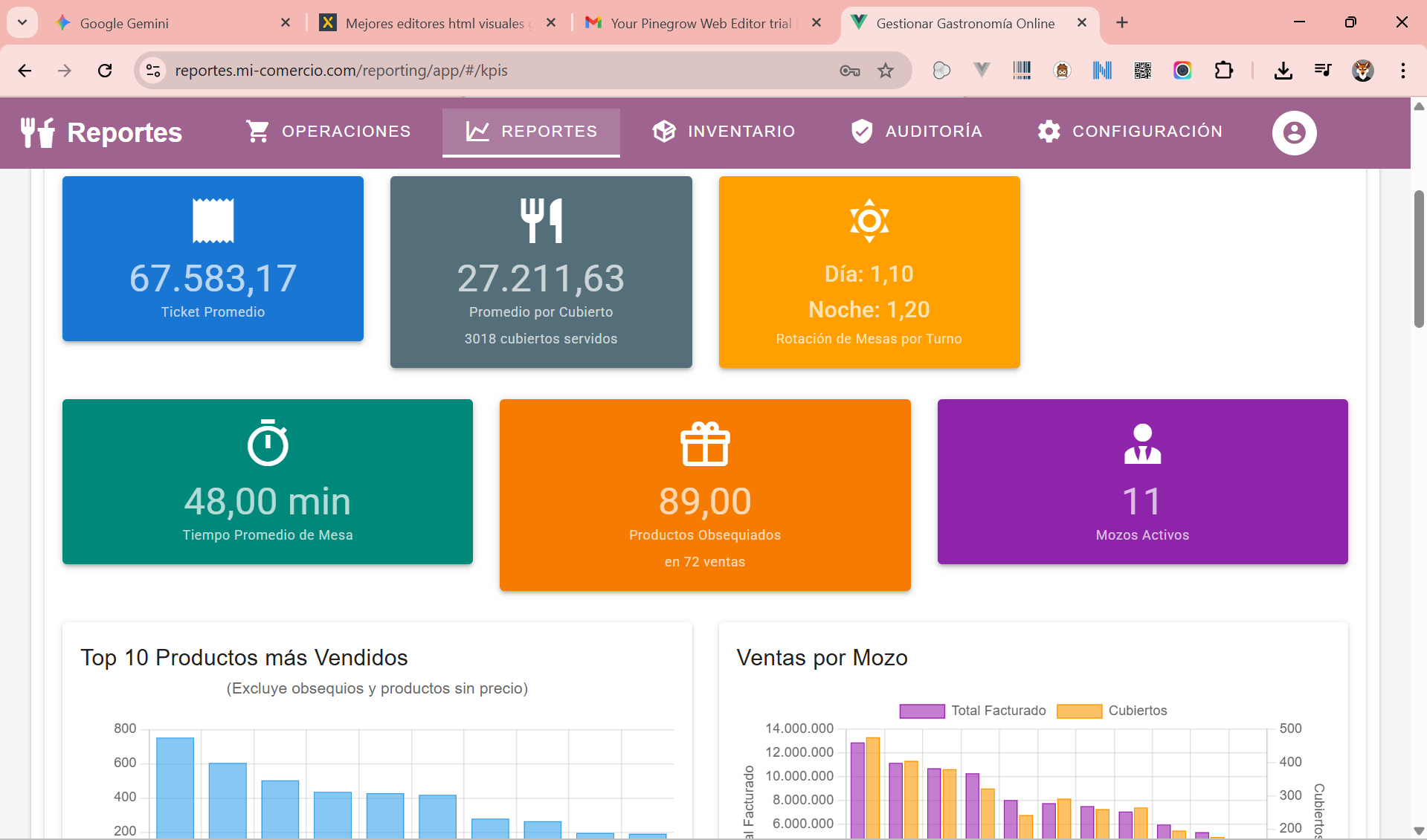 Panel de KPIs